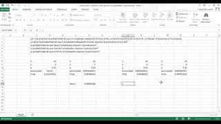 Probabilidad binomial ejercicio en Excel [upl. by Winson]