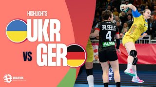 Ukraine vs Germany  HIGHLIGHTS  Round 5  Womens EHF EURO 2024 Qualifiers [upl. by Nagem]