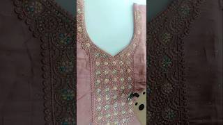 How to attach Lining to Readymade Neck churidar sewing churidar ytshorts [upl. by Nowd]