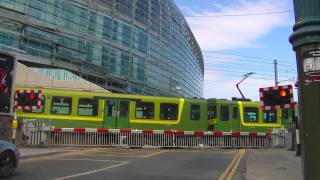 Dart Train crossing at the Aviva Stadium [upl. by Alo]