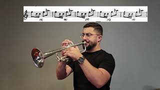 Shostakovichs 1th Symphony  Trumpet excerpt  Daniel Leal trumpet [upl. by Esinel]