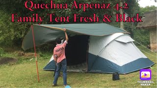 Unboxing Quechua Arpenaz Family 42 Tent Fresh amp Black [upl. by Esenahs]