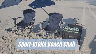 SportBrella Beach Chair Review  UPF 50 Adjustable Umbrella [upl. by Benetta]