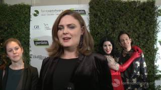 Emily Deschanel interview  2016 Farm Sanctuary Gala [upl. by Bonnibelle]