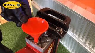 Electric Log Splitter Hydraulic Oil Check  HowTo from Titan Pro [upl. by Lemar]