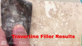 Travertine Repair Results  Abbey Floor Care [upl. by Giulia]