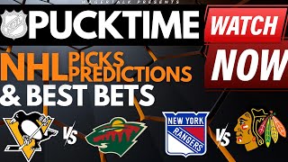 NHL Predictions Picks amp Odds  Penguins vs Wild  Oilers vs Ducks  PuckTime Feb 9 [upl. by Oigufer]