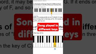 Song Played in Different Keys [upl. by Selmner245]