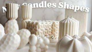 Wicking pouring and demoulding Soy wax decorative candles  New candle shapes  part 2 [upl. by Peadar]