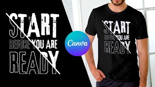 Easy Typography TShirt Design Tutorial in Canva  Design Custom Shirts [upl. by Geirk]