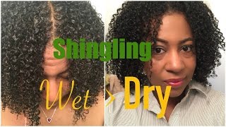 Shingling Fine Natural Hair Part 2  Dry Hair Results [upl. by Nylasej30]