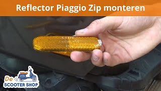 Reflector Piaggio Zip origineel 3D model monteren  Montagevideo  De Scooter Shop [upl. by Siclari]