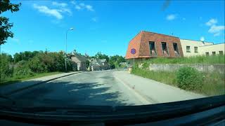 A trip by car in Latvia City Dobele 4K [upl. by Cinimod185]