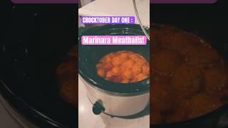 Crocktober Day One  MARINARA MEATBALLS  Meatball Subs  Easy Crockpot Dinners crockpotmeals [upl. by Annairba]