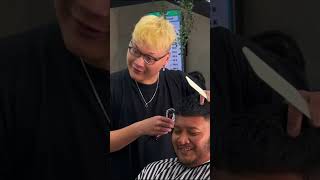 Di prank customer barbershop barber funny haircut hairstyle [upl. by Elokin582]