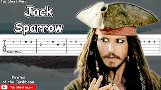 Pirates of the Caribbean  Jack Sparrow Guitar Tutorial [upl. by Noirred]