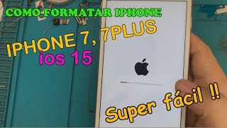 COMO FORMATAR IPHONE 7 E 7 PLUS RESTAURAR ZERAR DE FABRICA [upl. by Anuqahs]