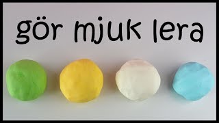 Pyssel DIY mjuk lera  recept på playdoh med två ingredienser på svenska [upl. by Carlick]