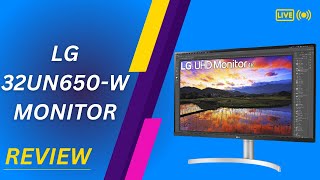 LG 32UN650W Monitor 32quot UHD 3840 x 2160 IPS Ultrafine Display Review [upl. by Kaylyn]