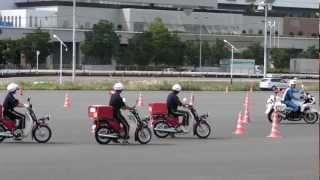 白バイ隊員指導による 郵便バイク運転教室 Training of post motorbike Tokyo [upl. by Jann]