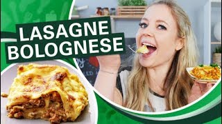 LECKERES Lasagne Bolognese Rezept  einfach und schnell selber machen [upl. by Kimmie108]