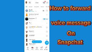 How to Forward Voice Message on Snapchat ✅ [upl. by Litsyrk]