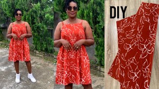 Spaghetti Strap Flare Dress Tutorial  How To Cut And Sew A Flare Gown [upl. by Ury]