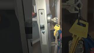 ALUMINUM DOOR DEADLATCH INSTALL MR SUNSHINE LOCKSMITH EDDY SHIPEK 5616938636 LIVE [upl. by Isabeau]