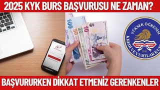 KYK 2025 Burs başvurusu ne zaman başlıyor Başvuru yaparken dikkat etmelisiniz [upl. by Artemus219]