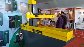 Welding Robot Working demo  Robologic  Engi Expo 2018  Parag weld [upl. by Iniretake]