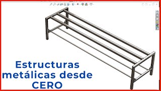 ✅ Cómo empezar con ESTRUCTURAS metálicas en SOLIDWORKS ► DESDE CERO◄ [upl. by Pollerd]