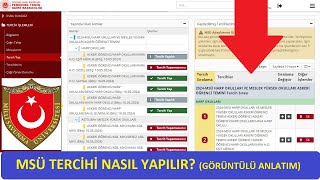 MSÜ TERCİHLERİ NASIL YAPILIR GÖRÜNTÜLÜ ANLATIM MİLLİ SAVUNMA ÜNİVERSİTESİ SUBAY ASTSUBAY ALIMI [upl. by Nniw]