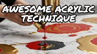 🧿Marble Acrylic Pouring Technique 🎨 100 Easy amp Awesome [upl. by Gronseth]