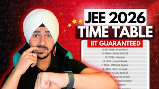 JEE 2026 Time Table 🔥  Follow this Habit Become an IITian [upl. by Reifel877]