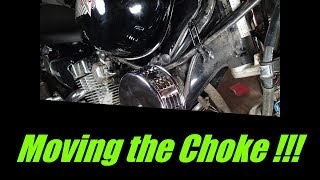 Yamaha Virago 250 xv250 Bobber build part 14 moved choke and new intake [upl. by Mcnalley]