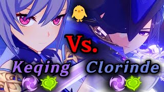 ⚡ KEQING vs CLORINDE MEJOR DPS  Genshin  🐤 [upl. by Kaasi806]