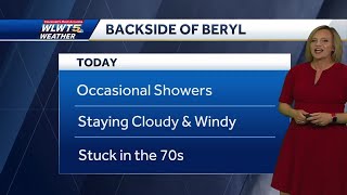 Beryls backside brings showers and gusty winds [upl. by Ilil]