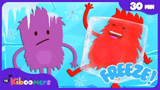 Freeze Dance Sharks Frogs amp More  30 mins Dance Party Compilation  The Kiboomers Kids Songs [upl. by Etnuaed]