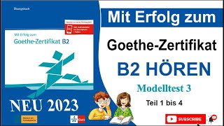 Goethe Zertifikat B2 Hören 2023  DTZ Prüfung Hörverstehen 2023  ÖSD  Telc B2 Hören 2023 MD3 [upl. by Lurette]