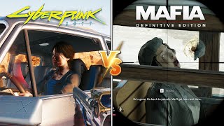 Cyberpunk 2077 Physics vs Mafia Definitive Edition Physics [upl. by Ardnaiek]