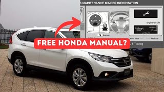 Where to find a free owner’s manual for any Honda CRV model [upl. by Kerril536]