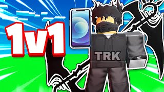 I 1v1ed Terivent on MOBILE  Roblox Bedwars [upl. by Chretien]