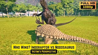 Who wins Indoraptor vs Nodosaurus  Jurassic World Evolution [upl. by Urquhart802]