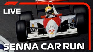 LIVE Sennas Iconic 1990 Championship Car Laps Interlagos amp Drivers Parade [upl. by Adnac]