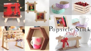 Top 10 DIY Popsicle Stick Craft Compilation  Craft Ideas  Home Decor [upl. by Ames910]