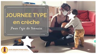 JOURNEE TYPE en crèche pour lEJE de terrain  mon expérience  témoignage 👶 [upl. by Yelssew]