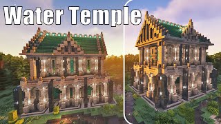 Minecraft Fantasy Water Temple Build Tutorial  Water Mansion [upl. by Aer]