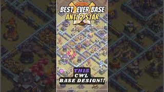 TH15 Best Base Design for CWL November Season TH15 Anti 2 Star Base clashofclans cwl [upl. by Hintze]