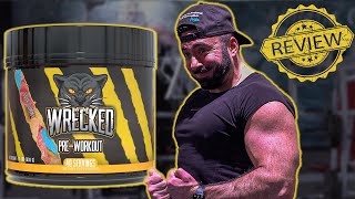 HUGE SUPPLEMENTS WRECKED PRE WORKOUT REVIEW  THIS HITS HARD 🔥 [upl. by Leitman]