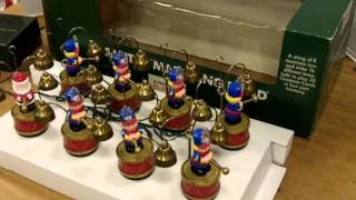 Santas marching band automated Chirstmas ornaments from our antiques mall at Gannons Antiques [upl. by Sgninnej668]